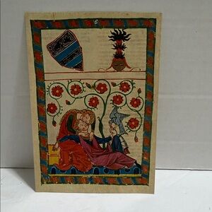 Konrad von Altstetten from the Codex Manesse Print Postcard Printed in Germany